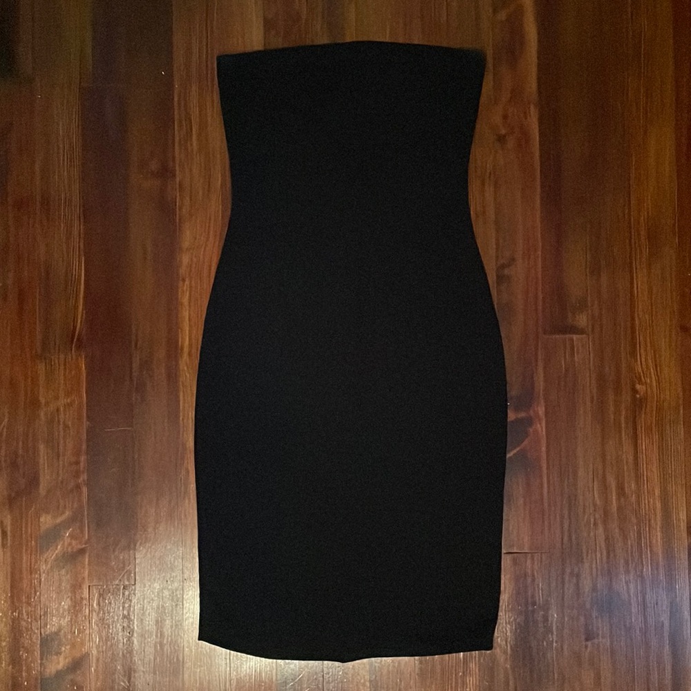 L&B Strapless Black Bodycon Dress